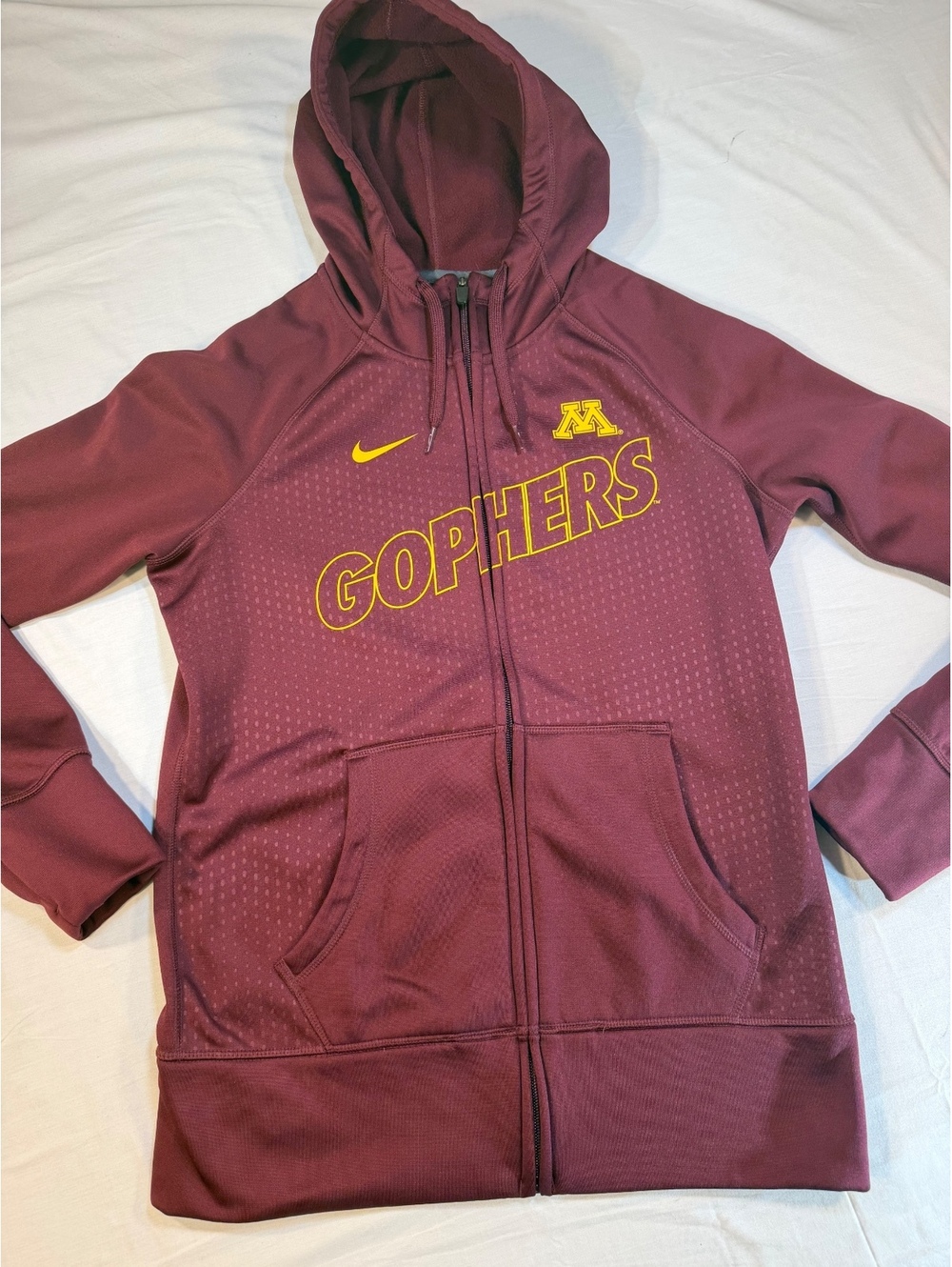 Nike Therma-Fit Minnesota Gophers Full-Zip Hoodie Sweatshirt Medium